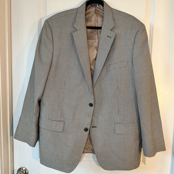 Michael Kors Plaid Gingham Brown/Beige 2 Button Blazer/ Sport Coat, Size 44R - Picture 8 of 8